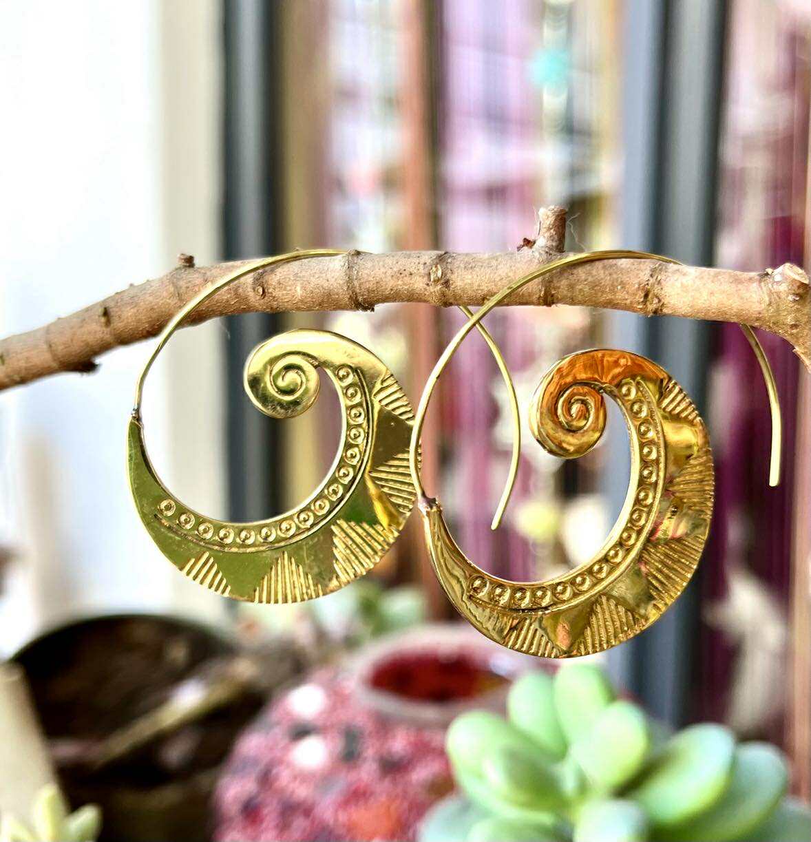 Golden Goddess Slide-Through Earings