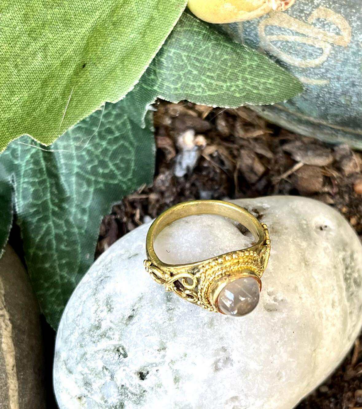 Brass Gypsy Heart Rings
