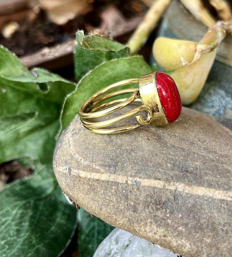 Oval Gemstone Mystic Rings