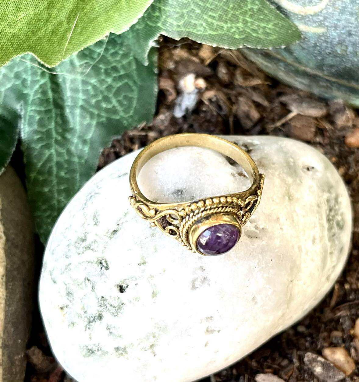 Brass Gypsy Heart Rings