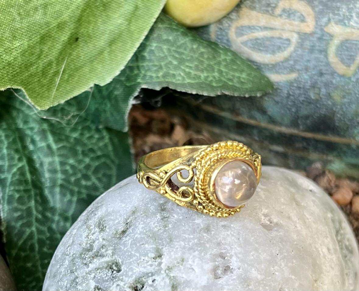 Brass Gypsy Heart Rings