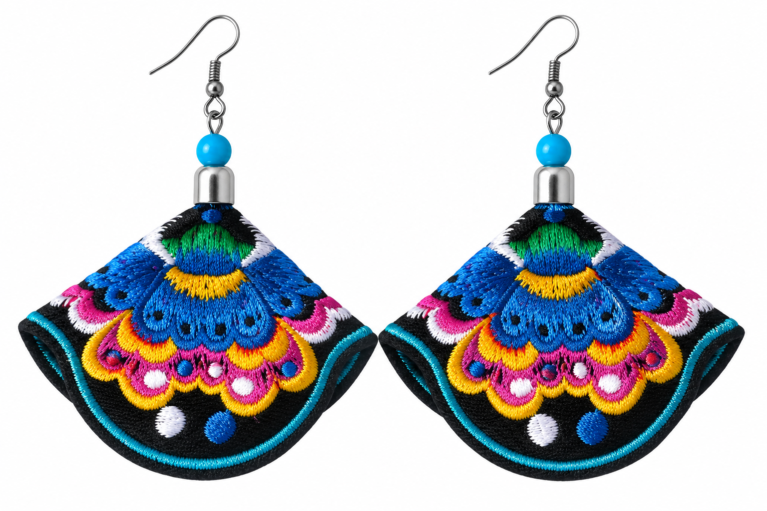Embroidered Boho Earings