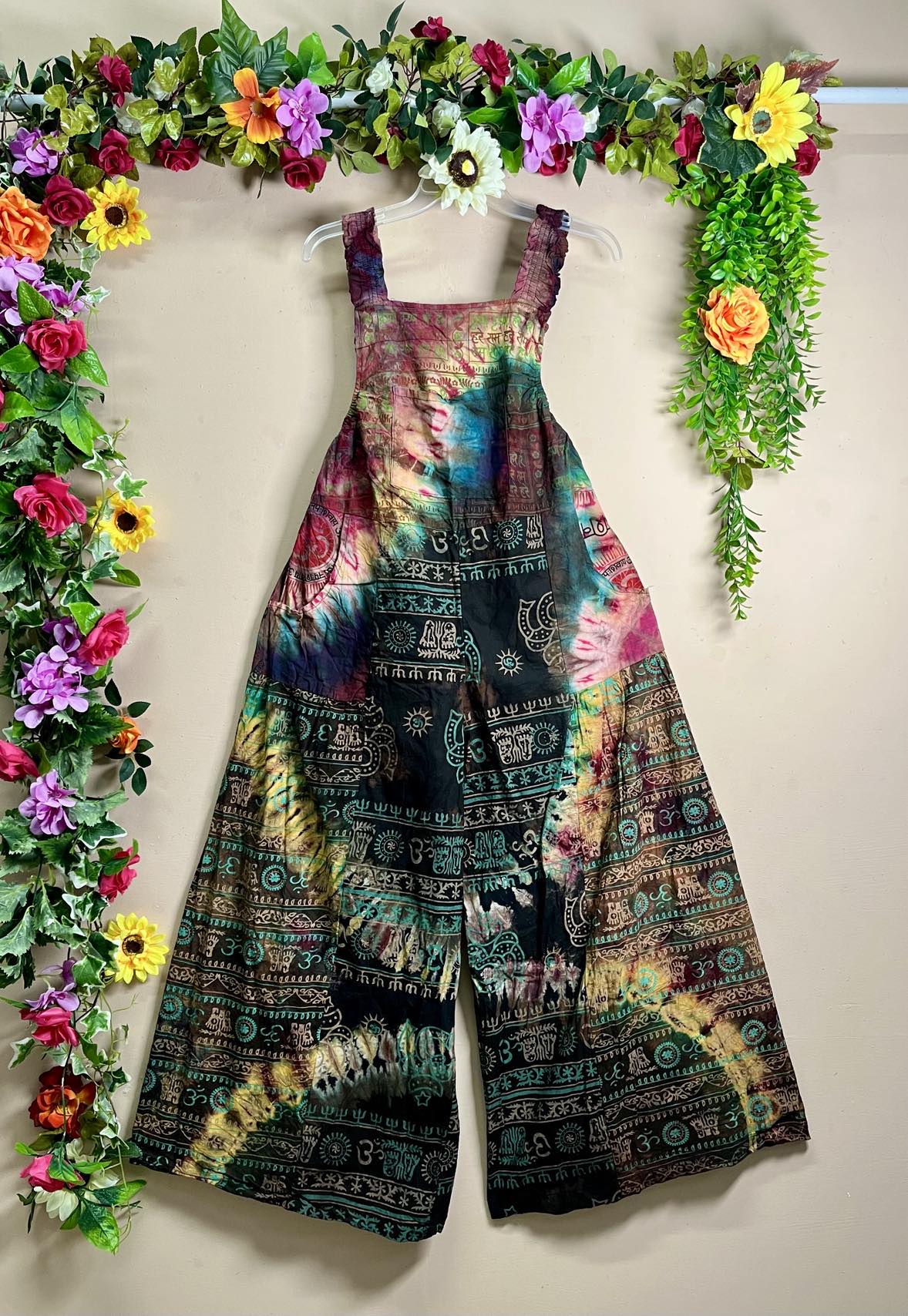 My Thai Wide-Leg Patchwork Dungaree