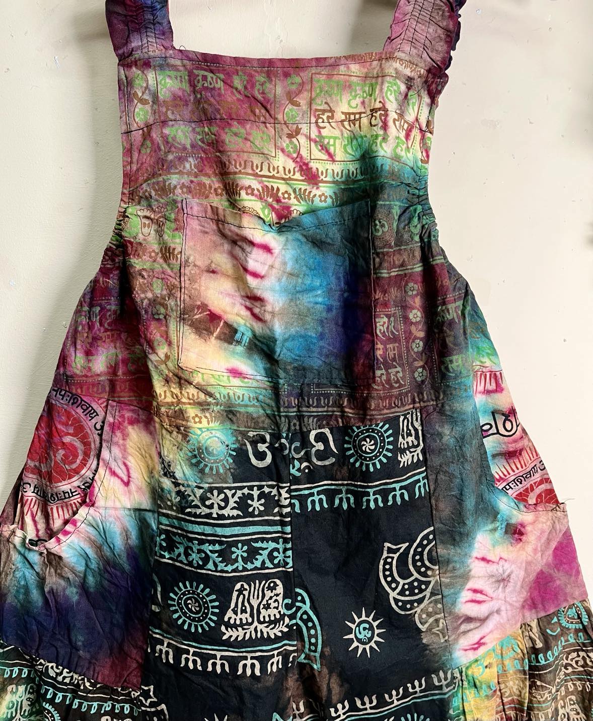 My Thai Wide-Leg Patchwork Dungaree