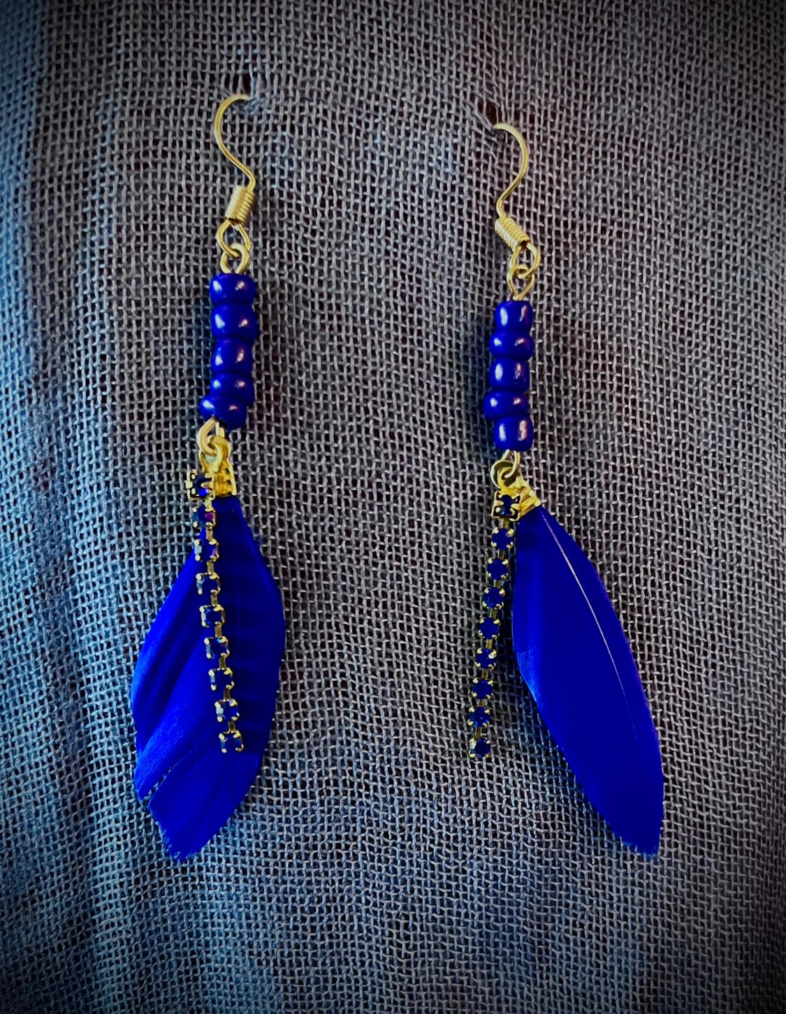 Feather Diamante Earings