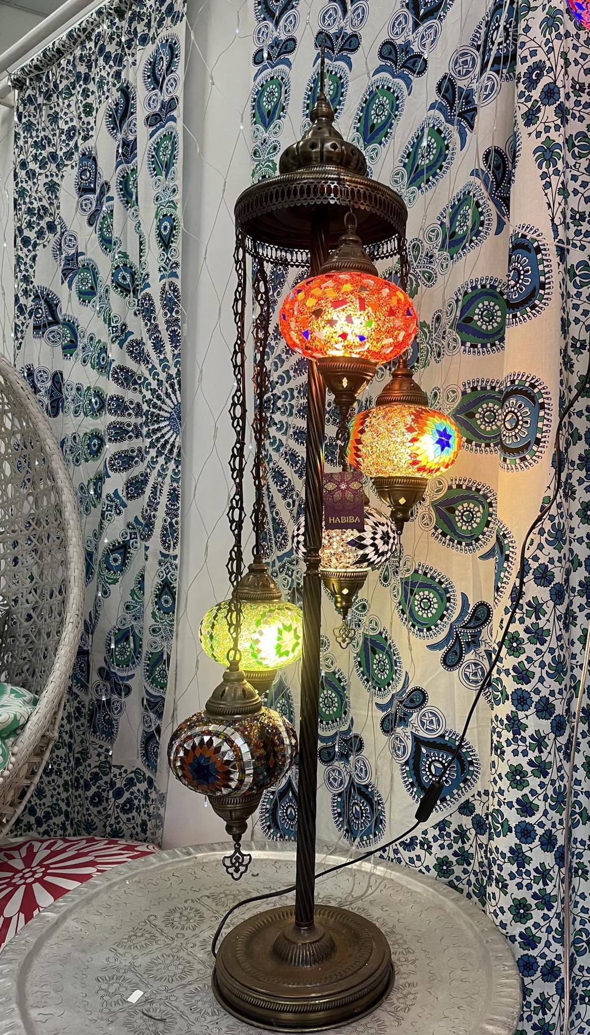 Turkish 5 Globe Standing Lamp