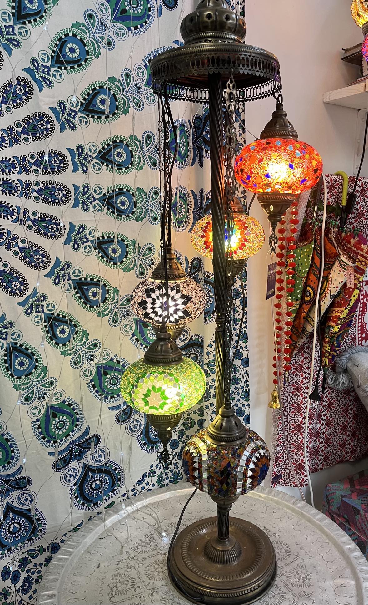 Turkish 5 Globe Standing Lamp