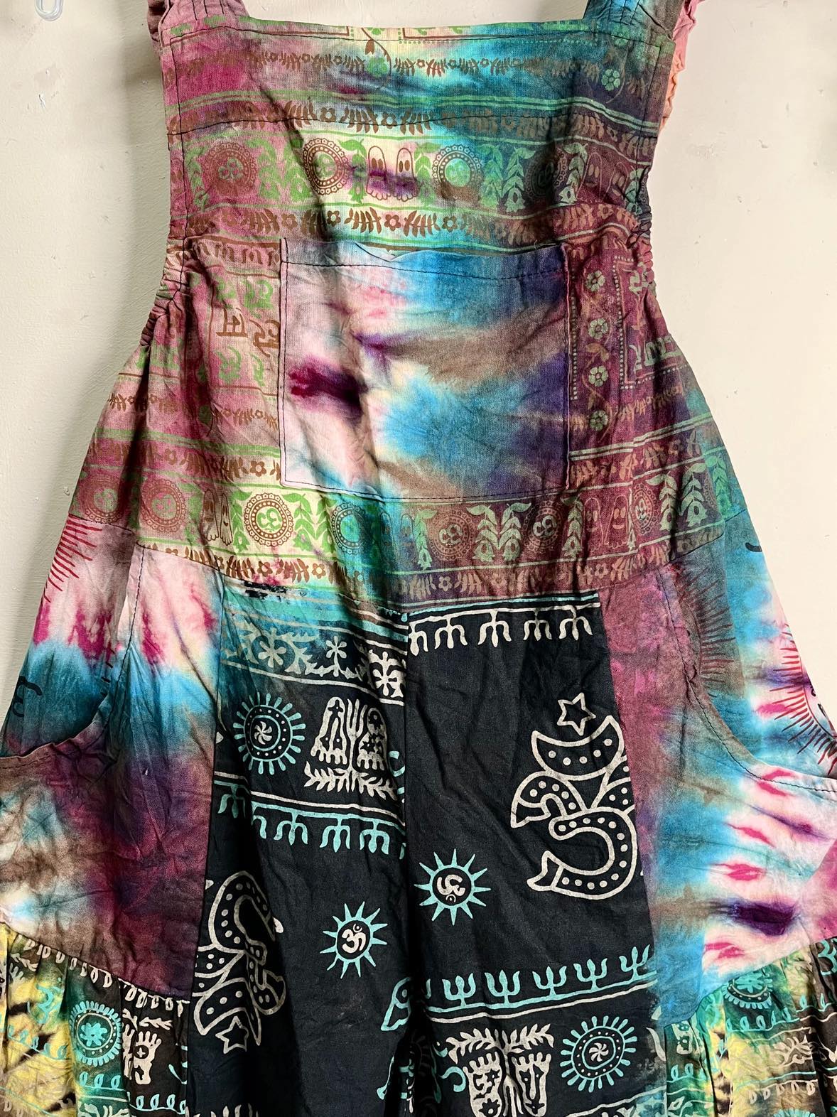 My Thai Wide-Leg Patchwork Dungaree
