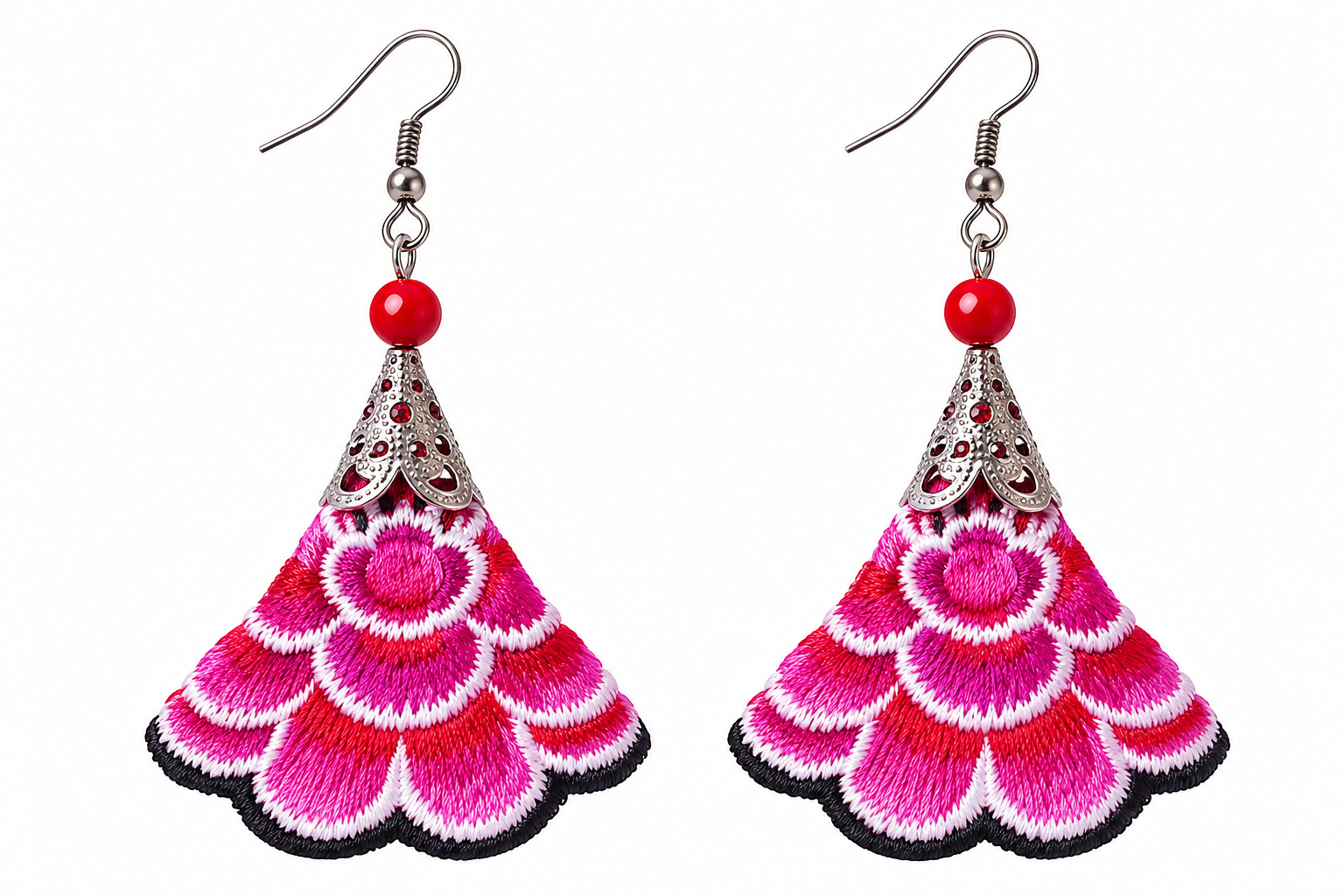 Embroidered Boho Earings