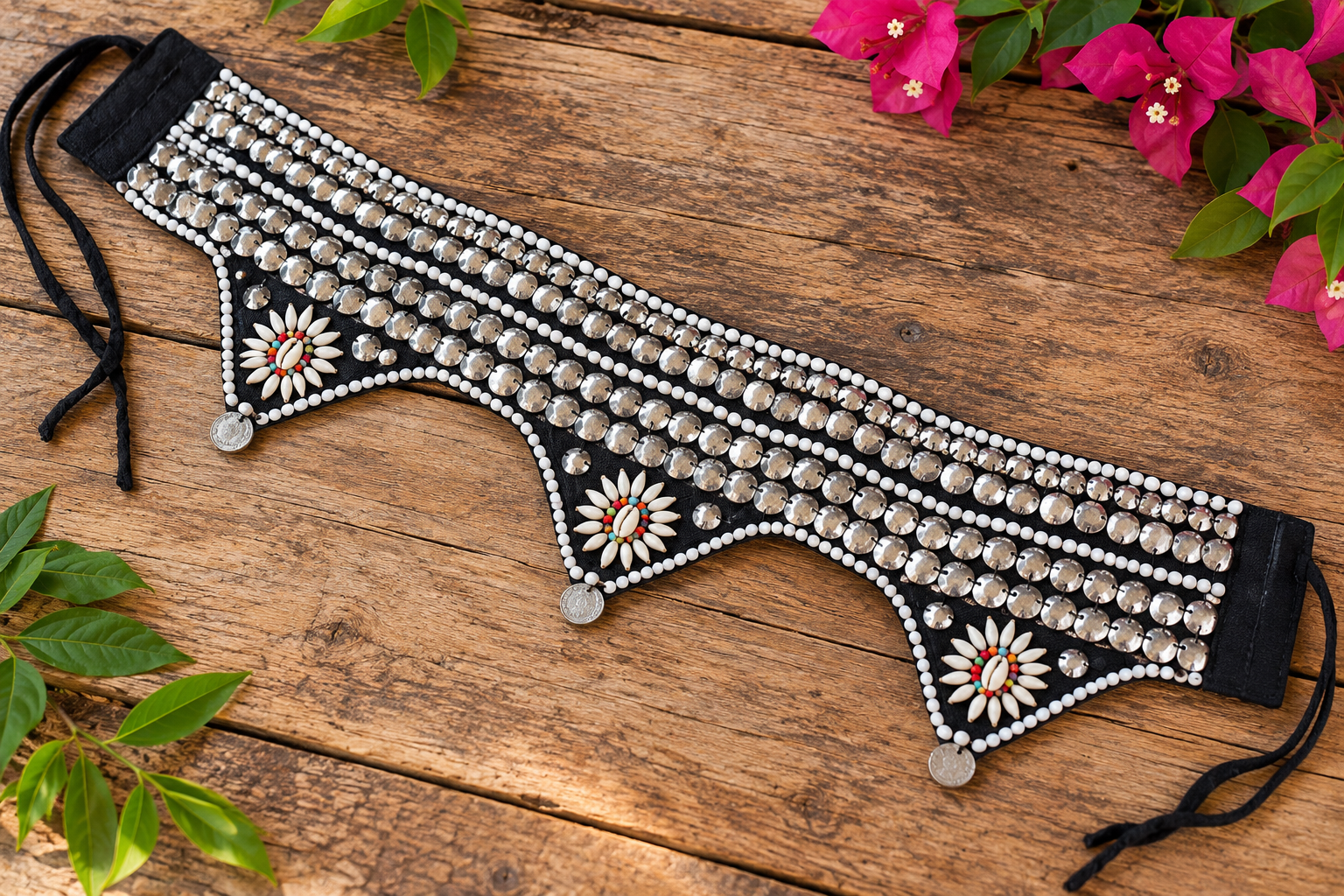 Hmong Silver Stud Tribal Belt