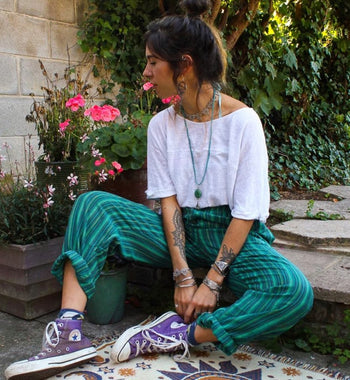 Kurtha Striped Chill Pants - LARGE