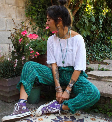 Kurtha Striped Chill Pants - LARGE
