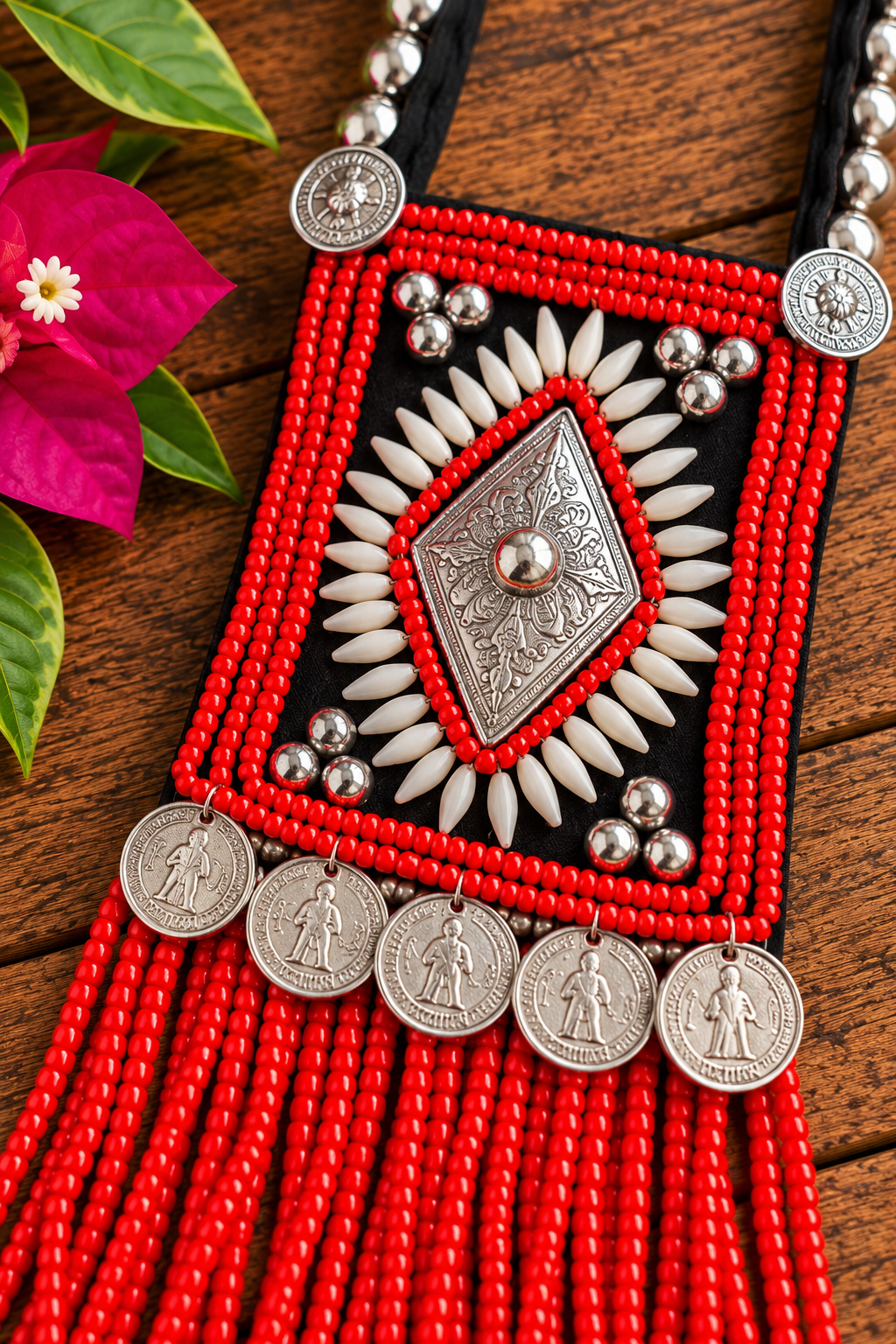 Chiang Mai Crimson Spirit Tribal Necklace