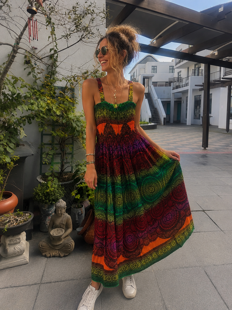 Thai Elasticized Rainbow Dress