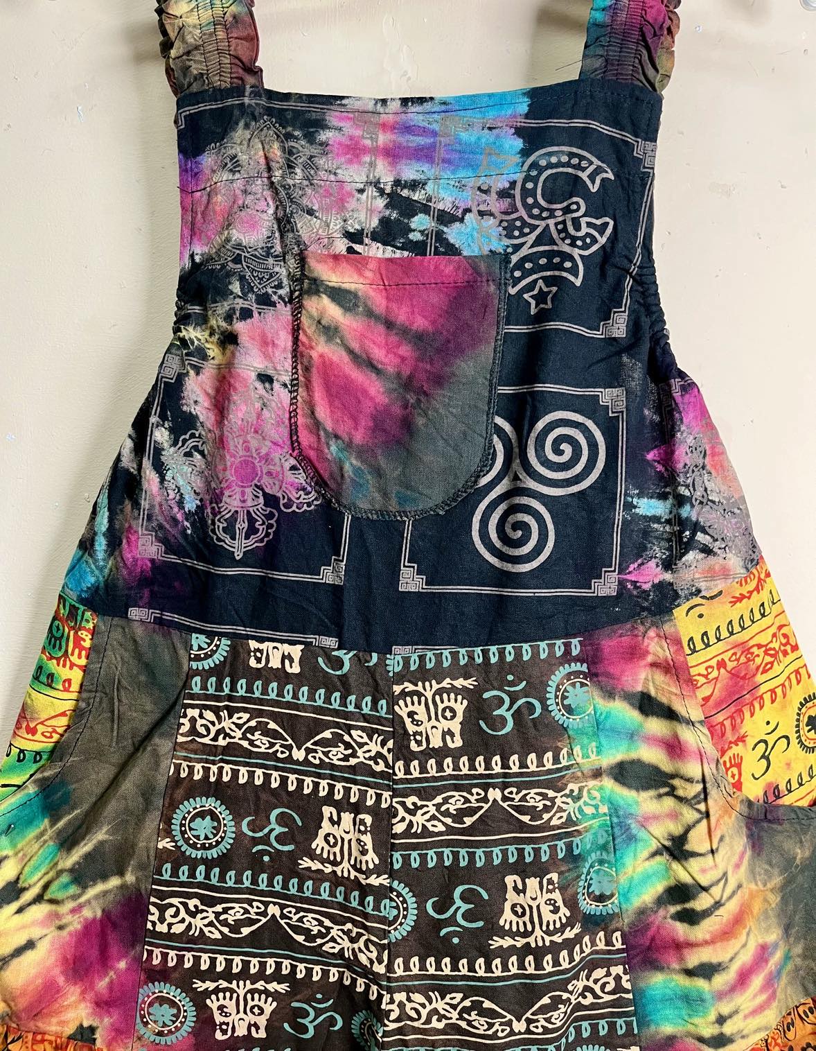 My Thai Wide-Leg Patchwork Dungaree