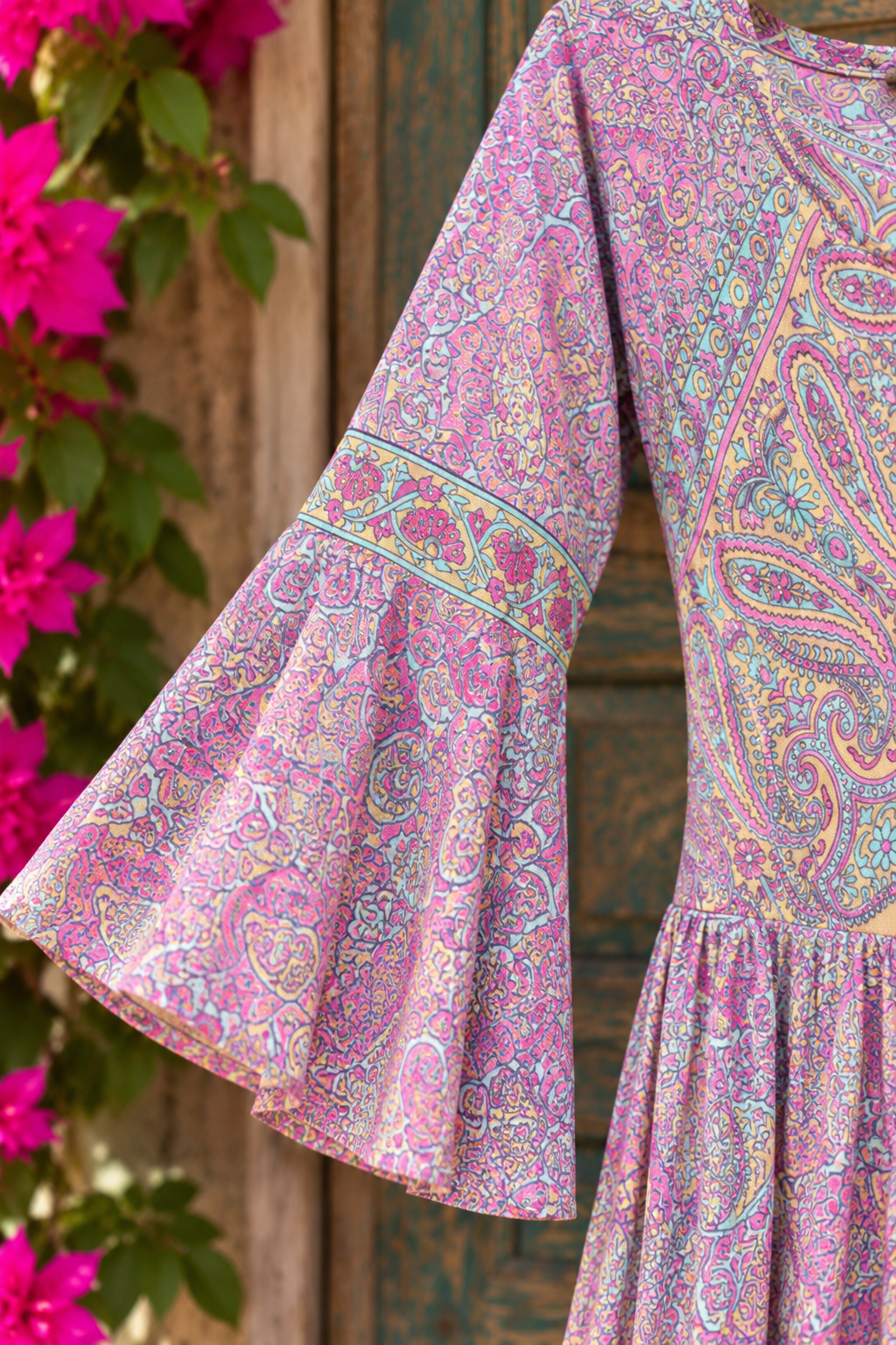 Wildflower Gypsy Recycled-Sari Maxi Dress