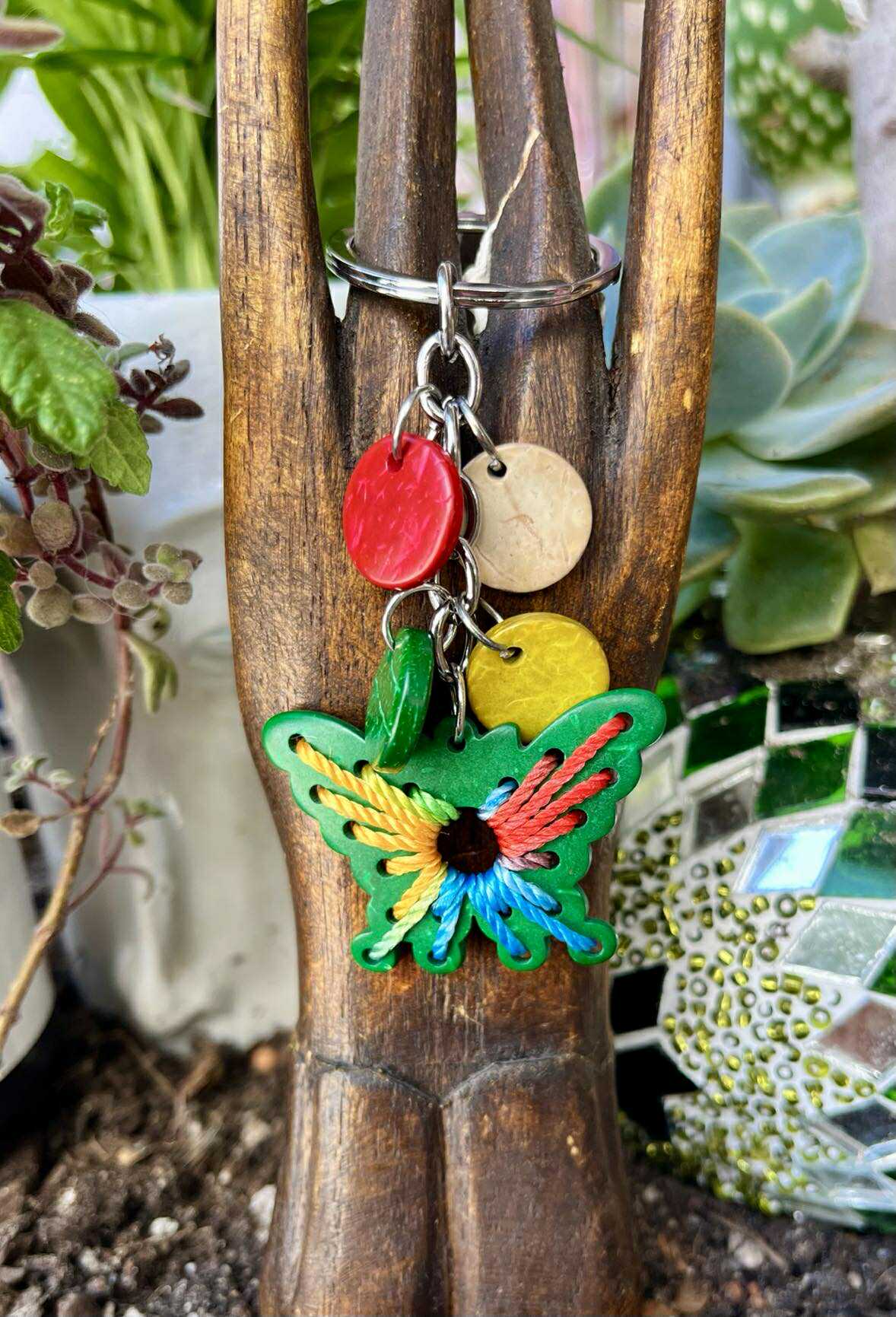Wood Boho Keyrings