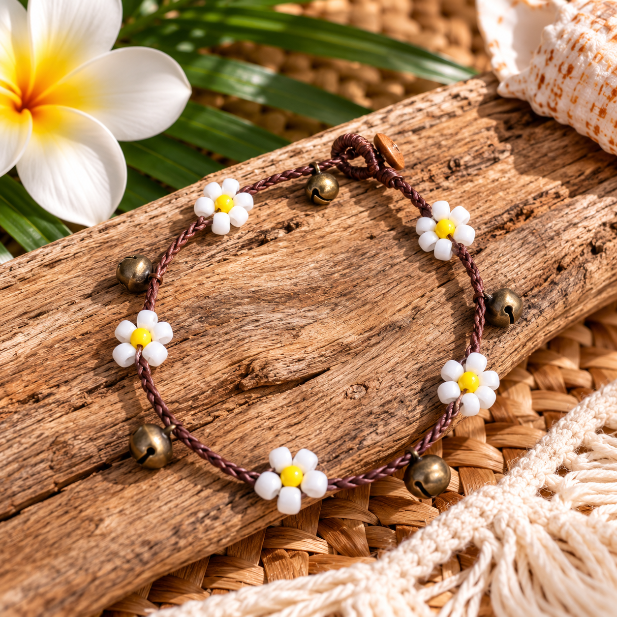 Boho Daisy Bell Anklet