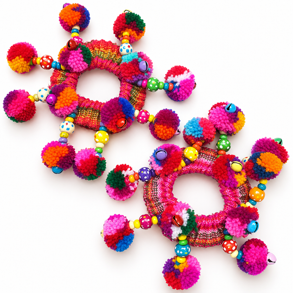Boho Pom-Pom Hair Ties