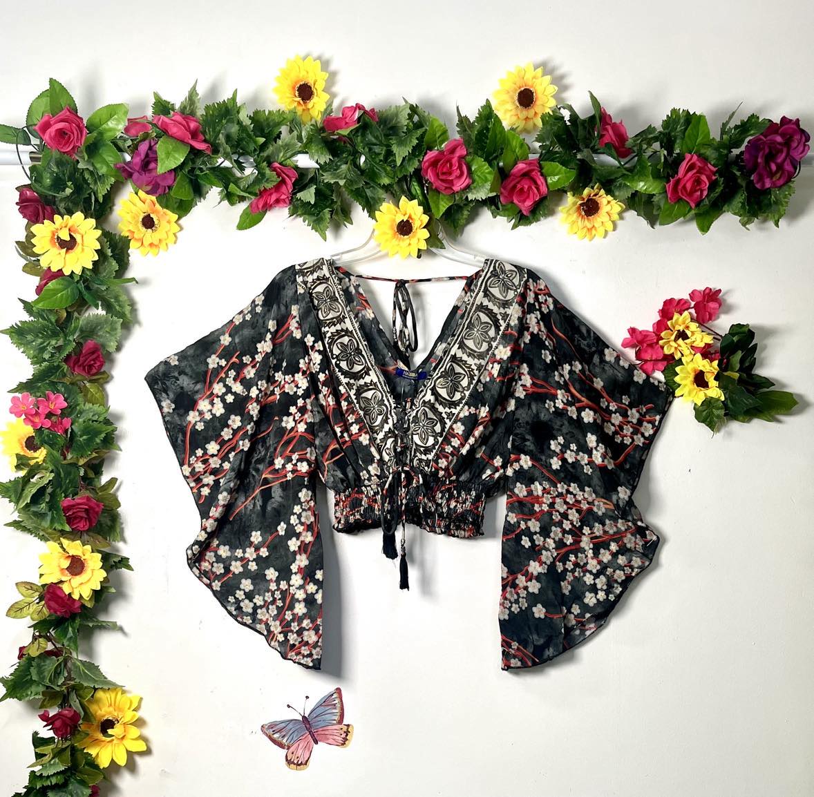 Butterfly Crop Gypsy Top