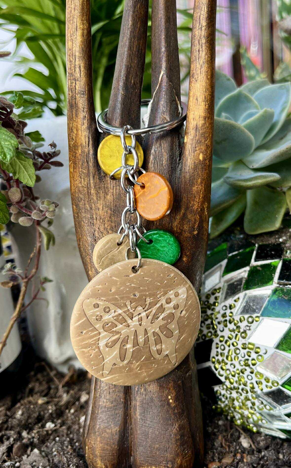Wood Boho Keyrings