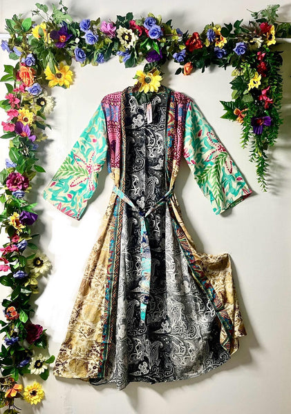 Silk Wanderlust Patch Kimono