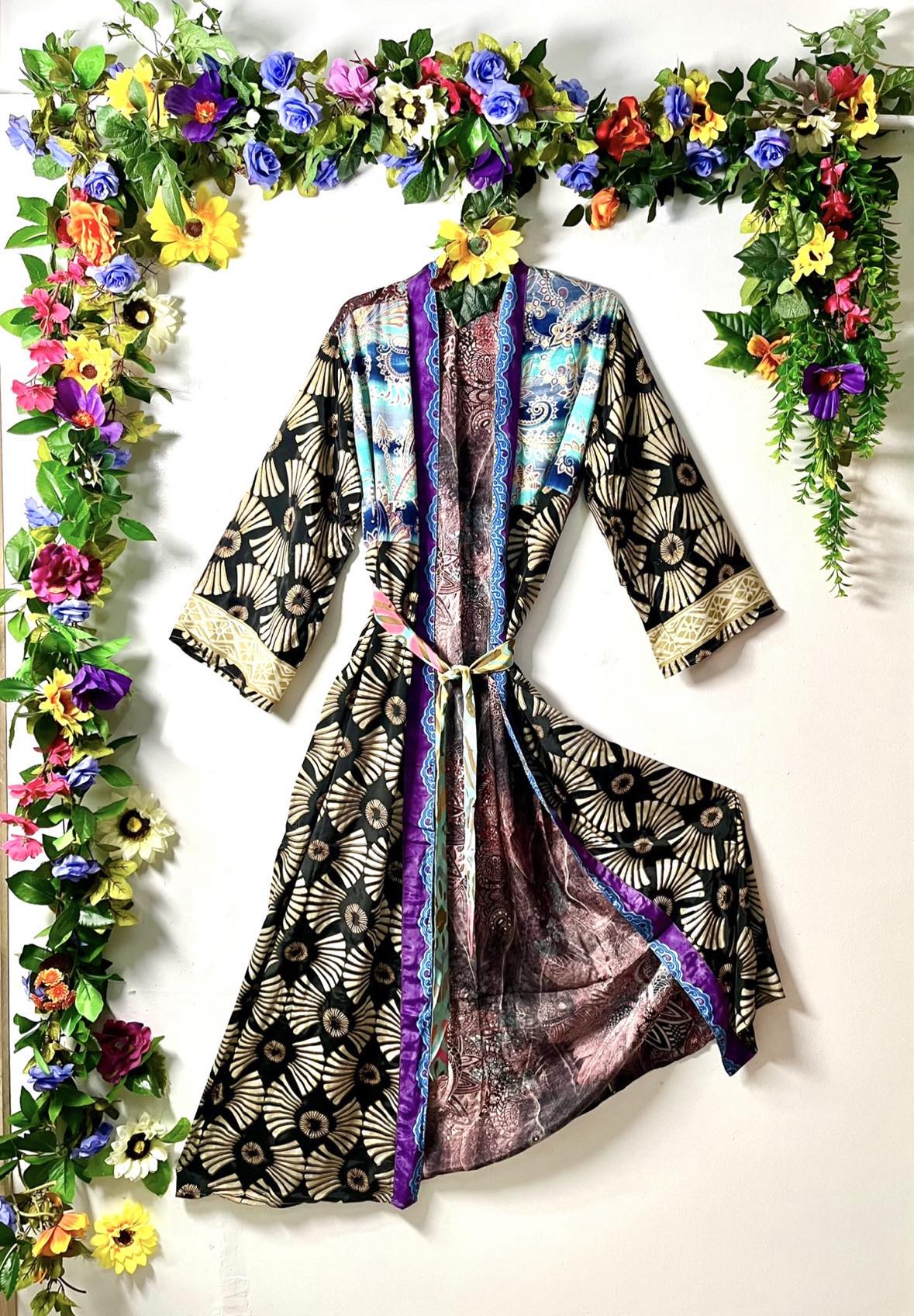 Silk Wanderlust Patch Kimono