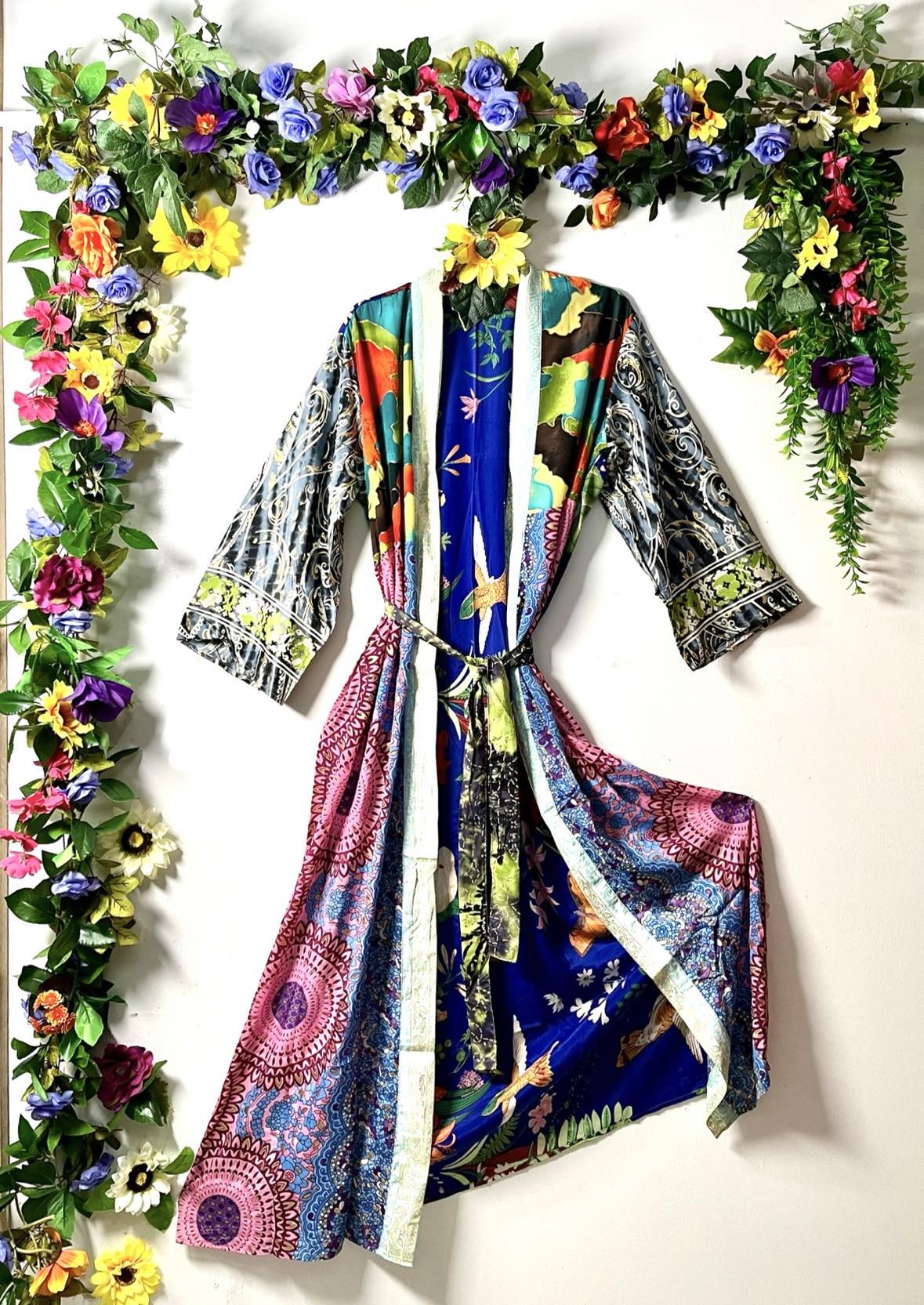 Silk Wanderlust Patch Kimono