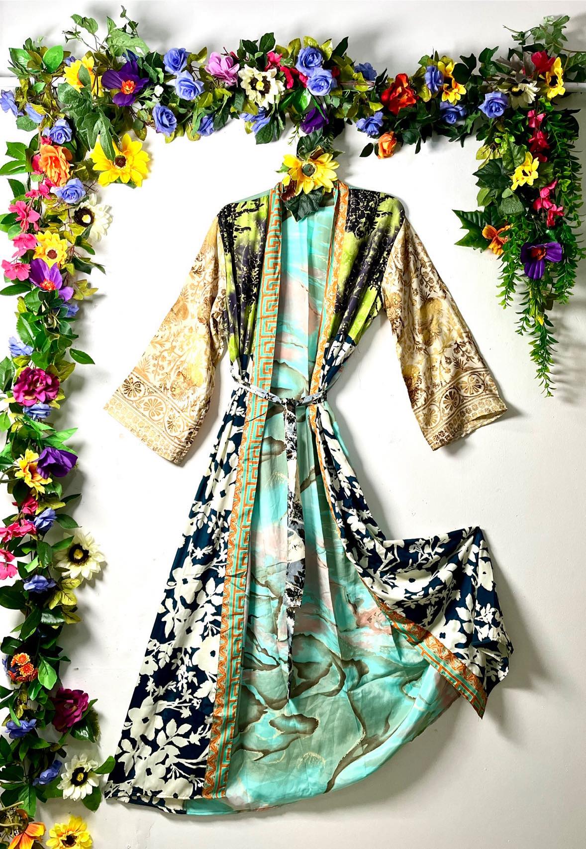 Silk Wanderlust Patch Kimono