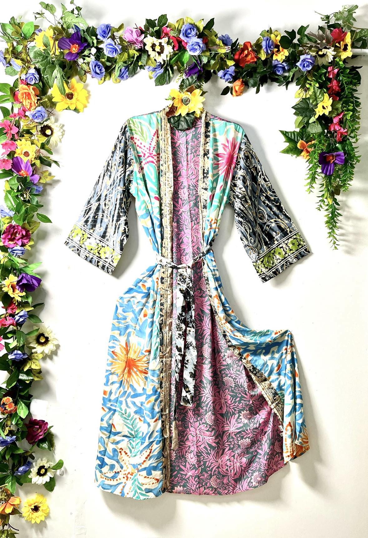 Silk Wanderlust Patch Kimono