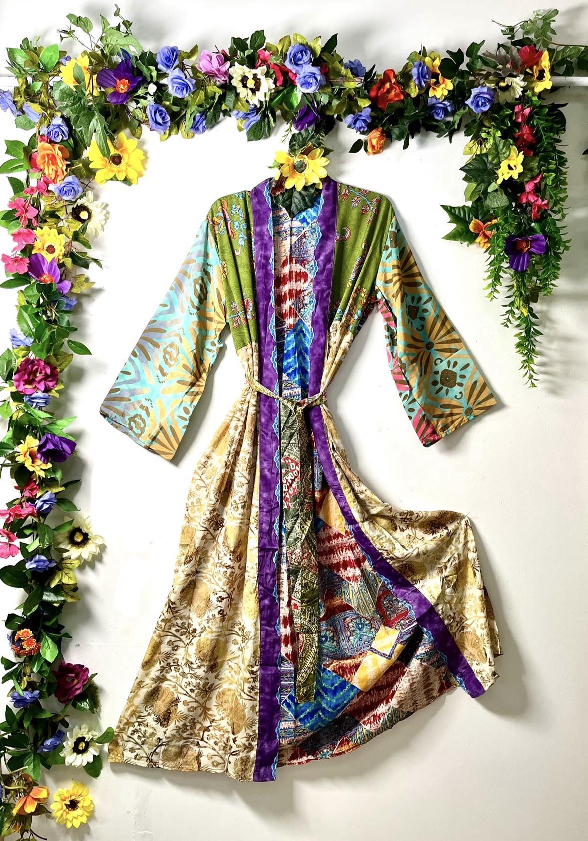 Silk Wanderlust Patch Kimono