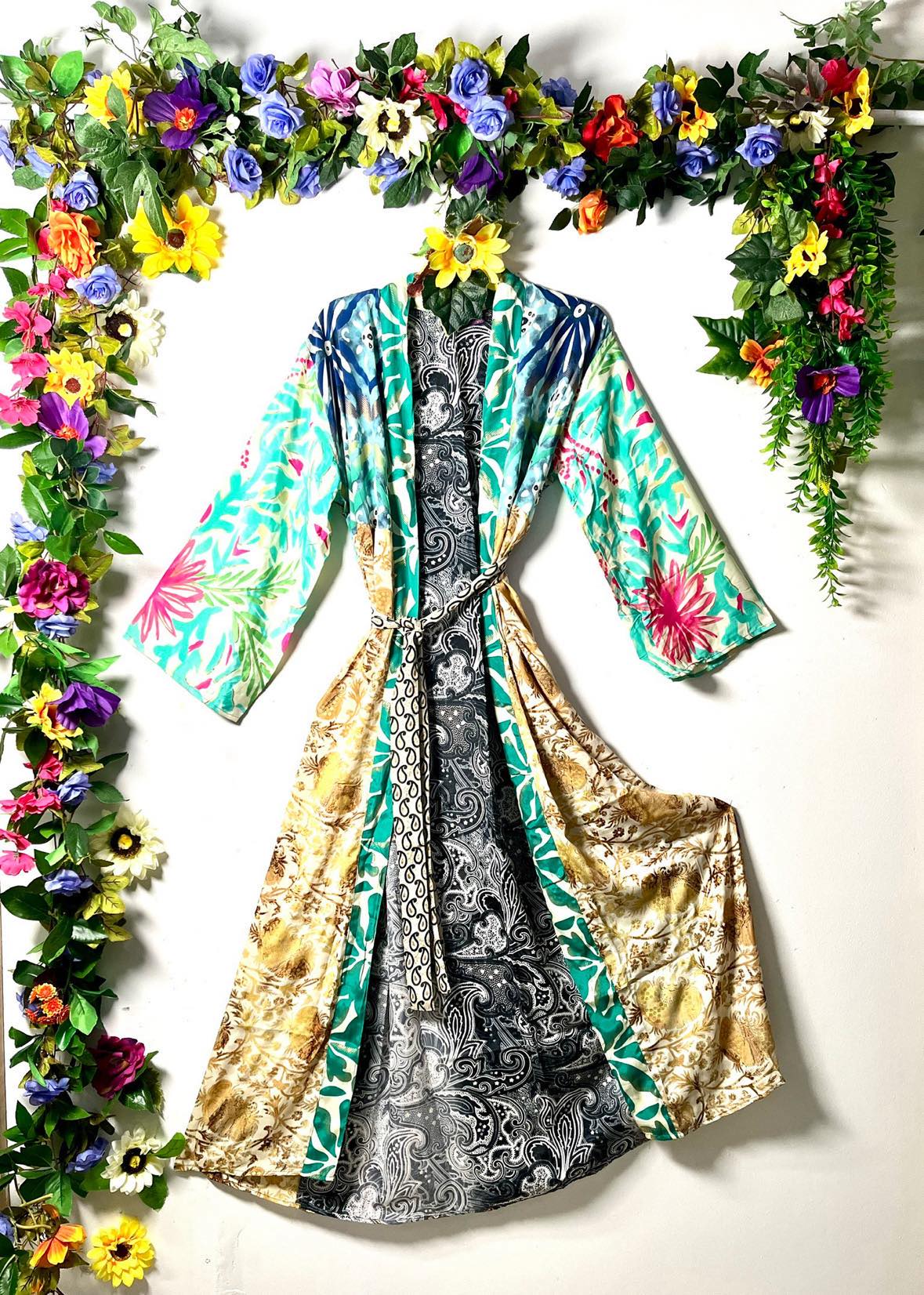Silk Wanderlust Patch Kimono