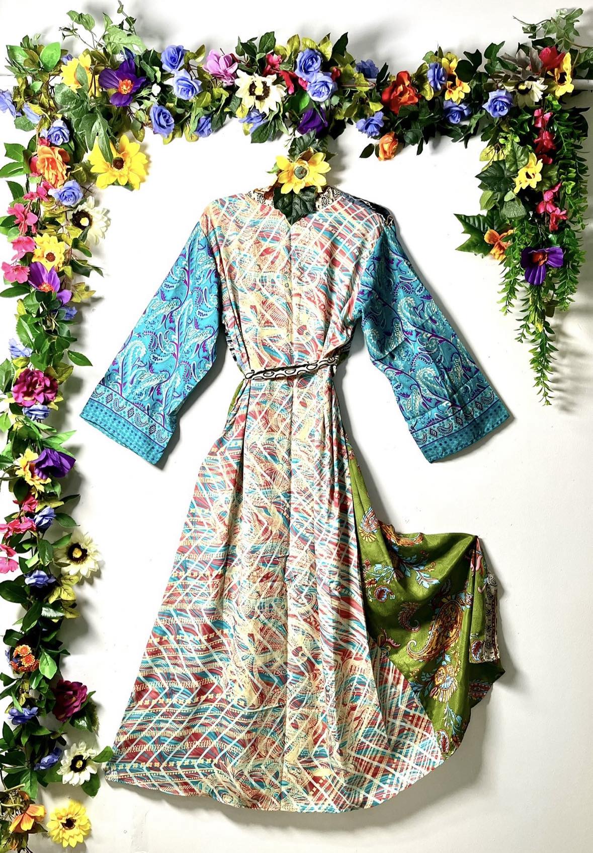Silk Wanderlust Patch Kimono