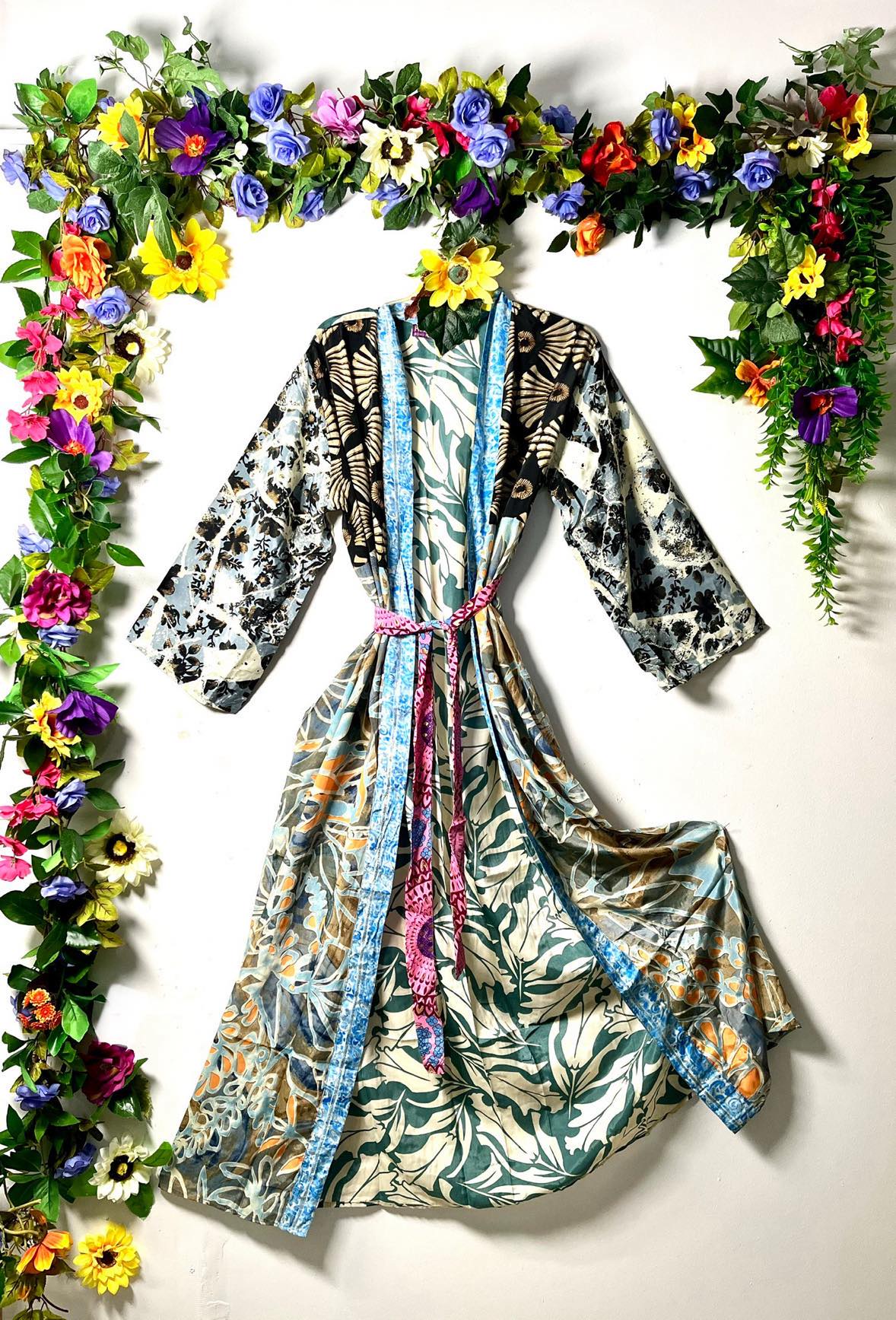 Silk Wanderlust Patch Kimono