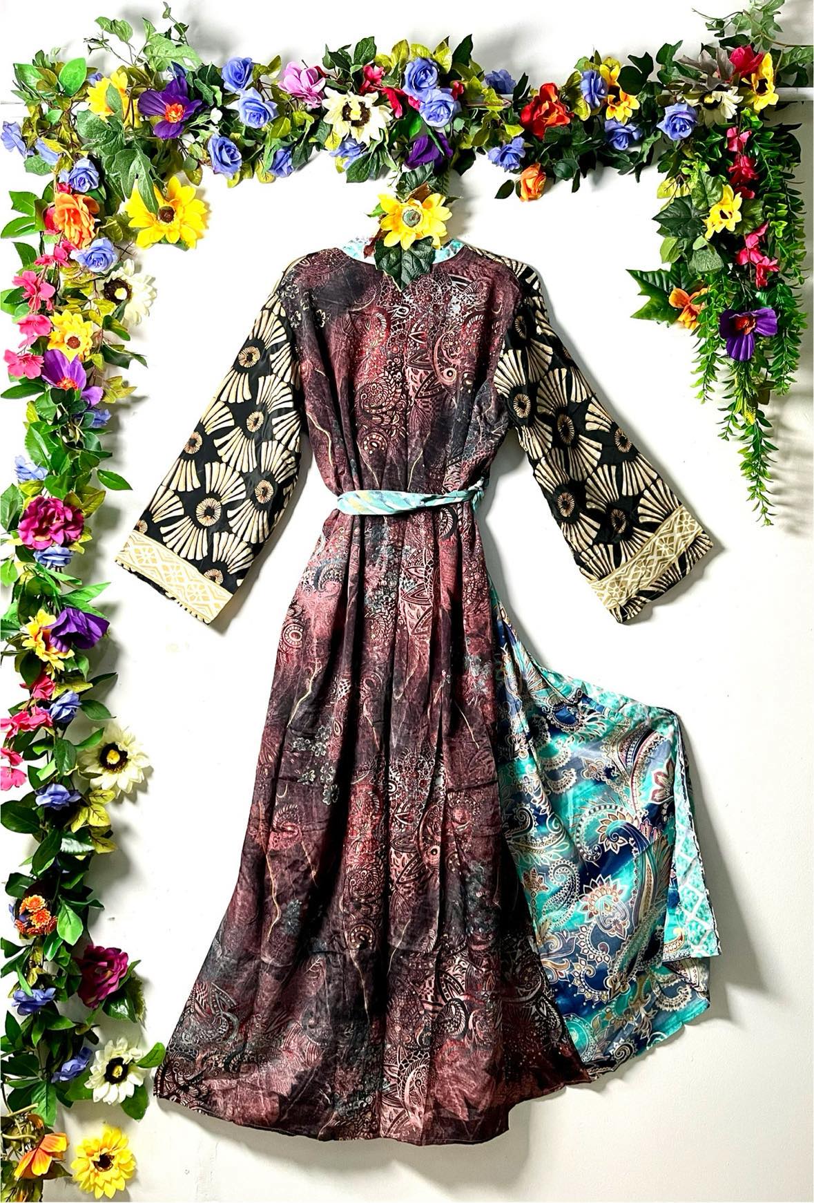 Silk Wanderlust Patch Kimono