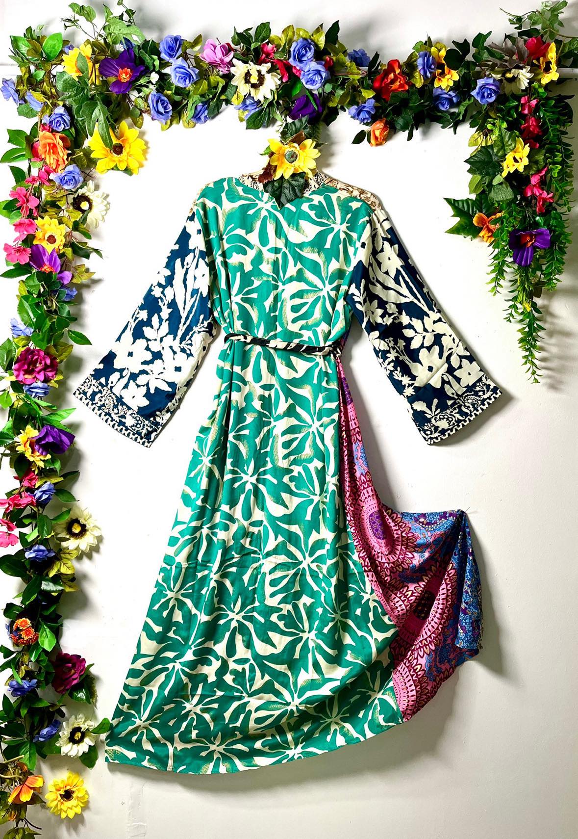 Silk Wanderlust Patch Kimono
