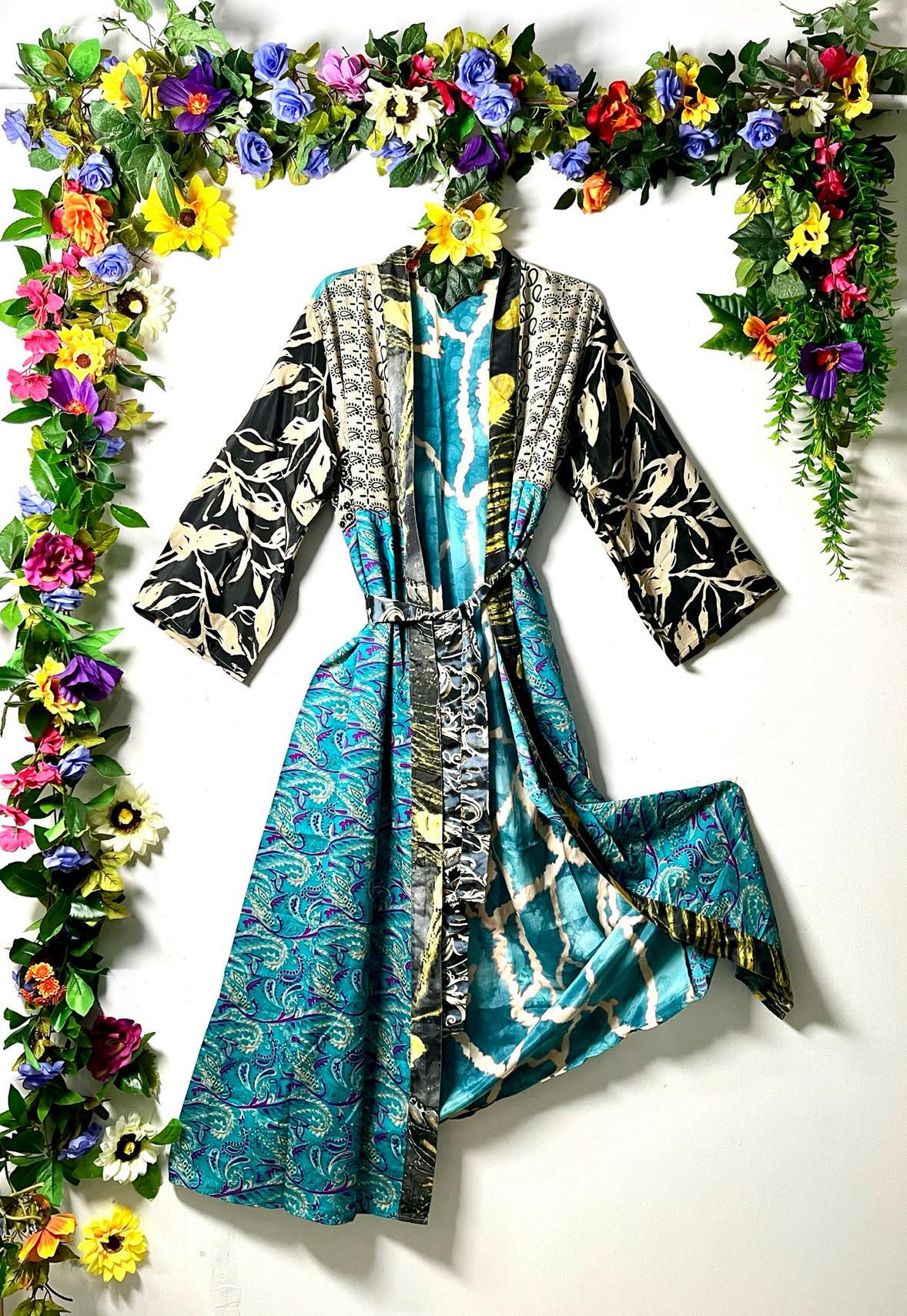 Silk Wanderlust Patch Kimono