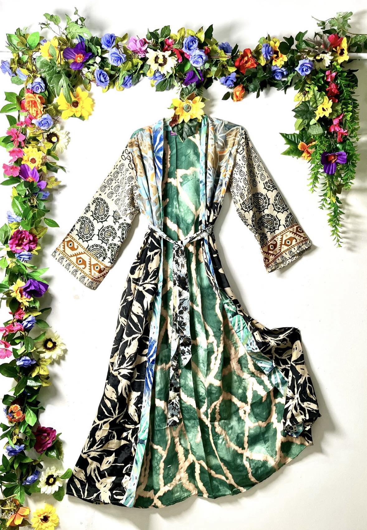 Silk Wanderlust Patch Kimono