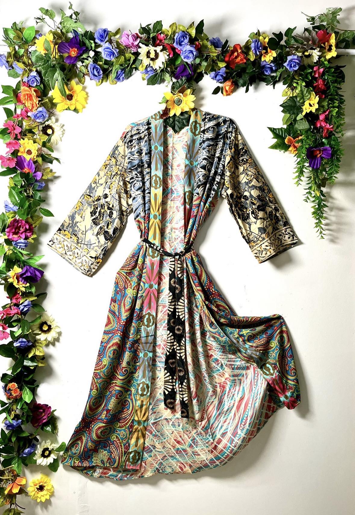 Silk Wanderlust Patch Kimono