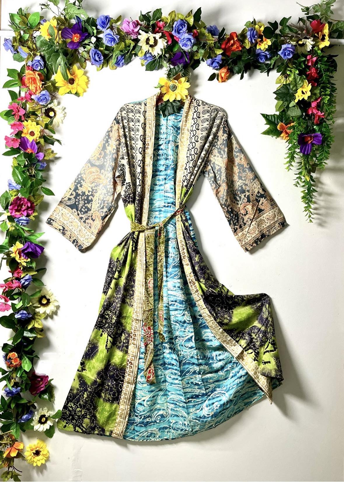 Silk Wanderlust Patch Kimonos