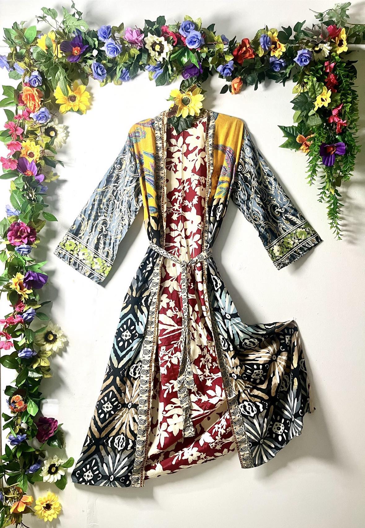 Silk Wanderlust Patch Kimono