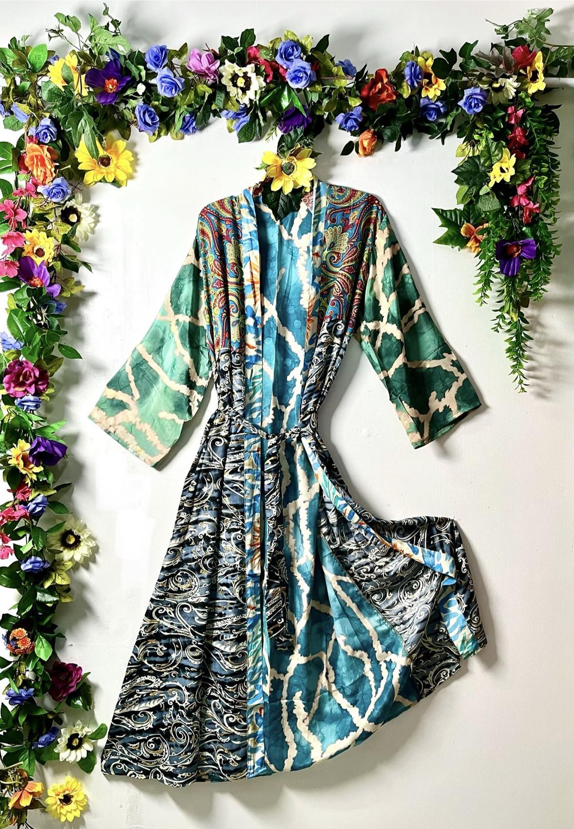 Silk Wanderlust Patch Kimono