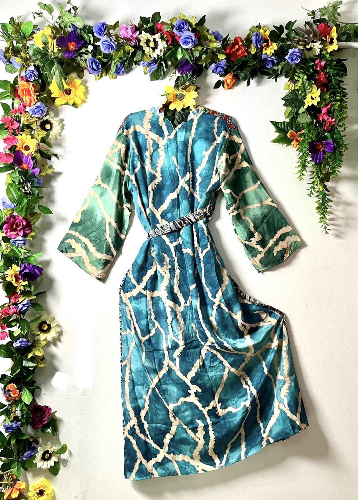 Silk Wanderlust Patch Kimono