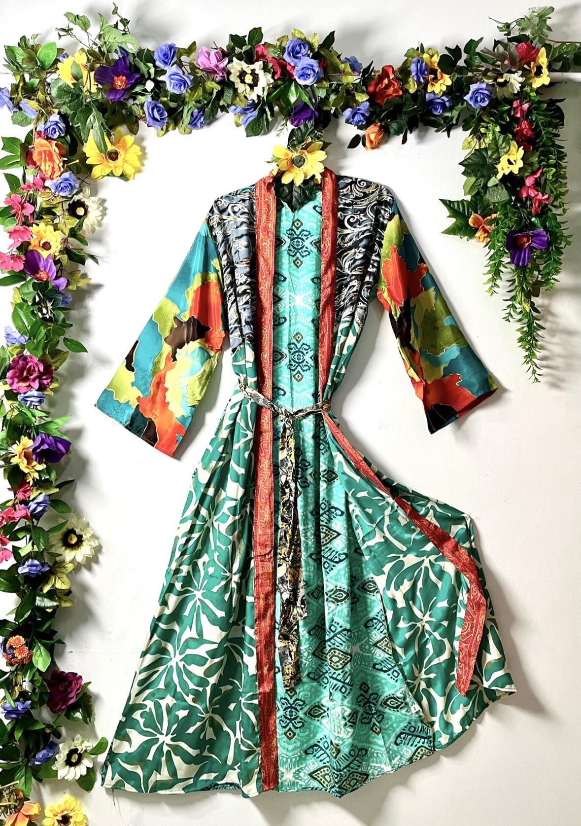 Silk Wanderlust Patch Kimono
