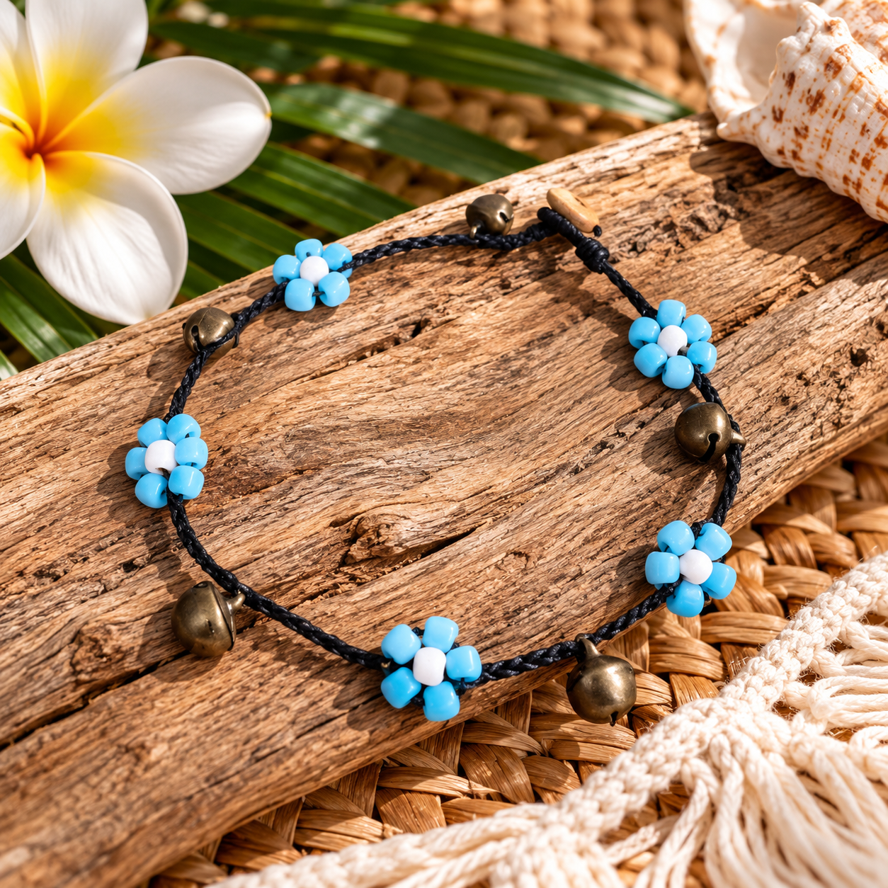 Boho Daisy Bell Anklet