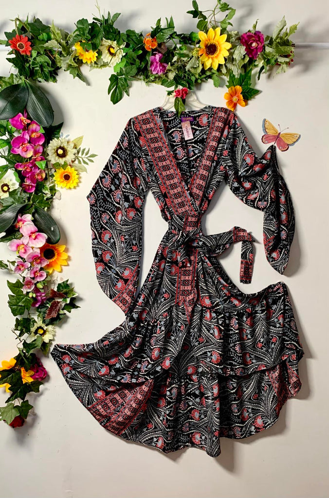 Sunmoon Long Sleeve Wrap Dress