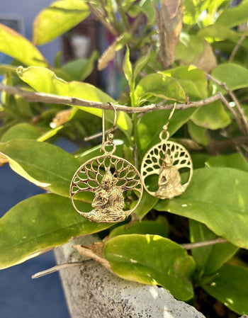 Bodhi Buddha Brass Earings