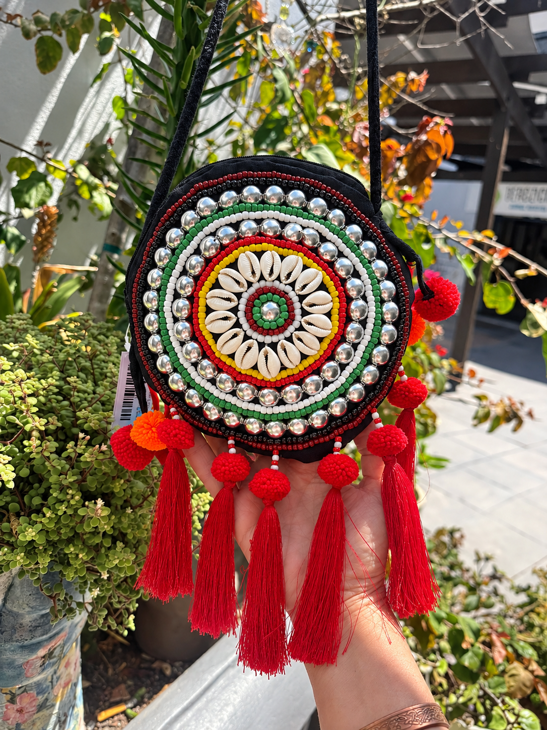 Hmong Boho Mandala Tassel Bags