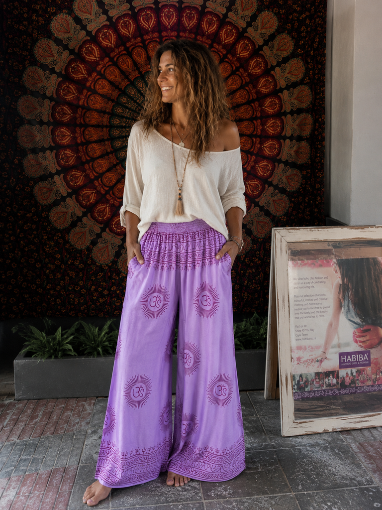 Prayer Cut Palazzo Pants