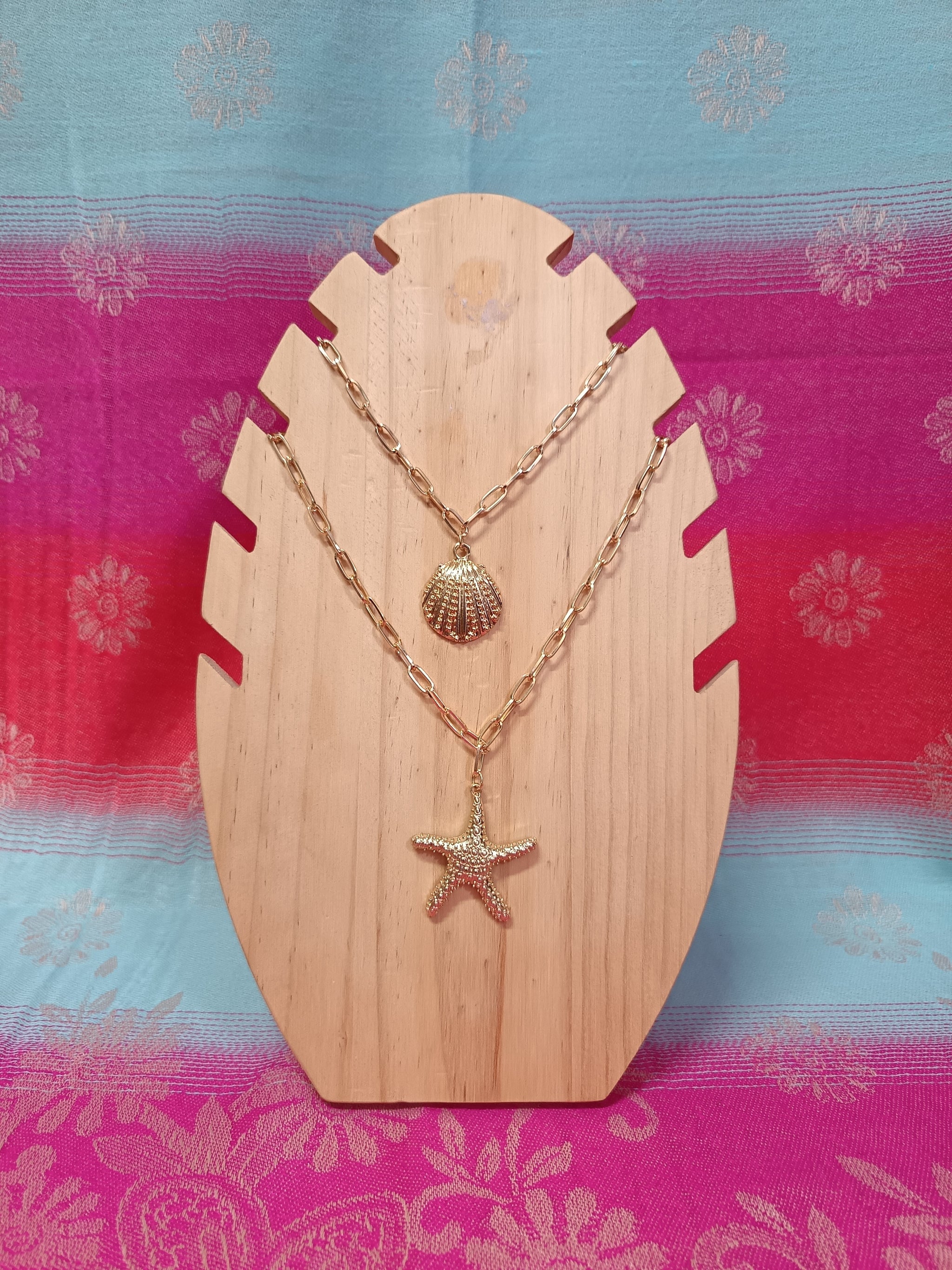 NECKLACE SET D - Gold Shell & Starfish Set
